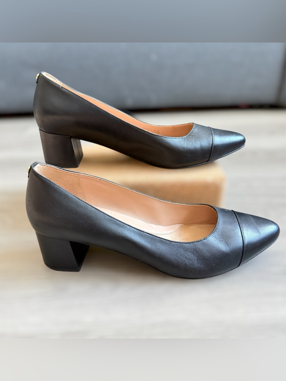 Cole Haan Grand OS Cap-Toe Block Heel Pump - Picture 2 of 6